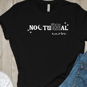 Nocturnal Nurse Graphic Tee - Black